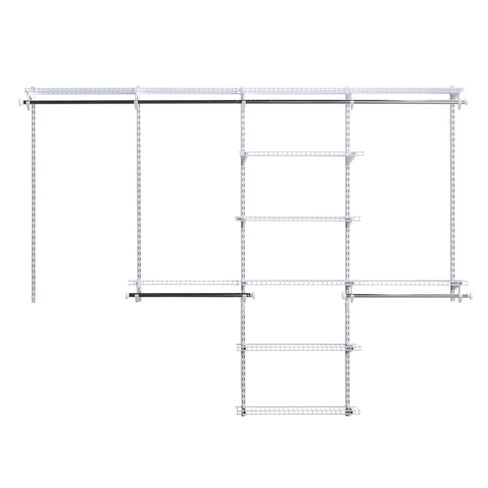 Rubbermaid Configurations Classic Custom 4' to 8' Wide Metal Closet Storage Kit - VMInnovations