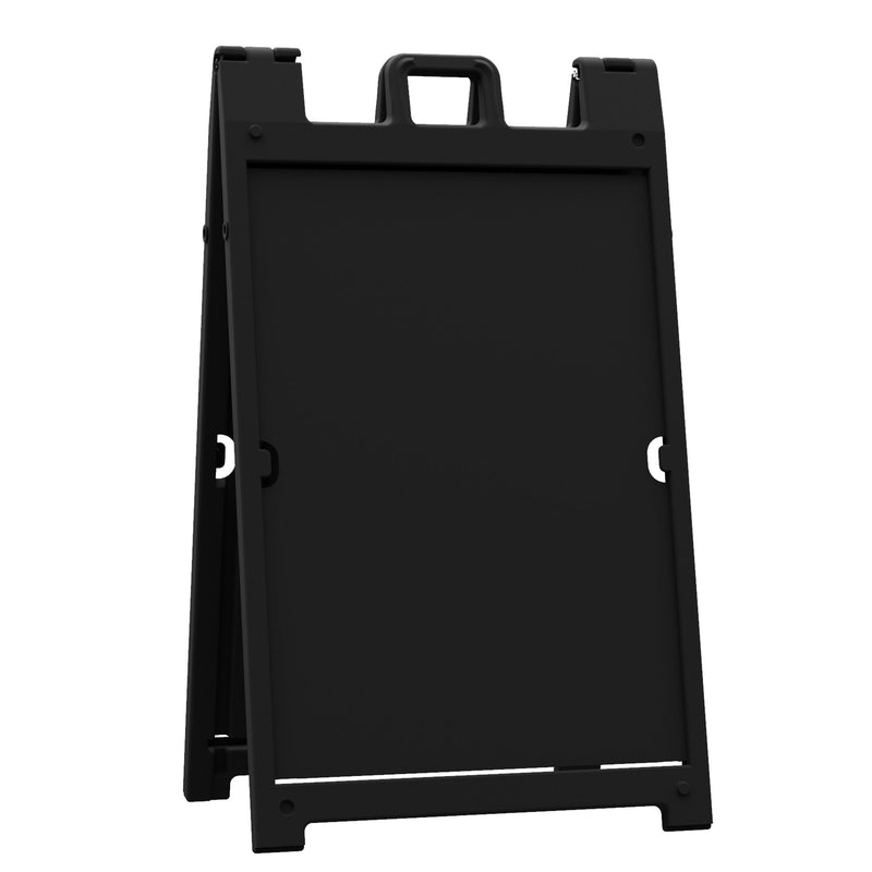 Plasticade Deluxe Signicade Portable Folding Double Sided Sign Stand, Black