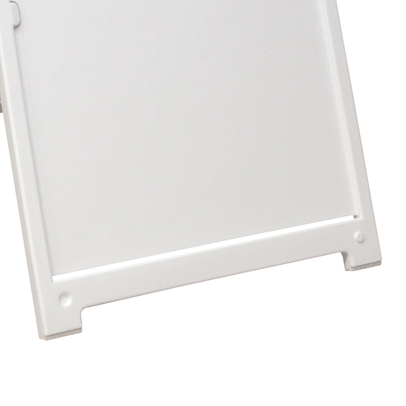 Plasticade Deluxe Signicade Portable Folding Double Sided Sign Stand, White