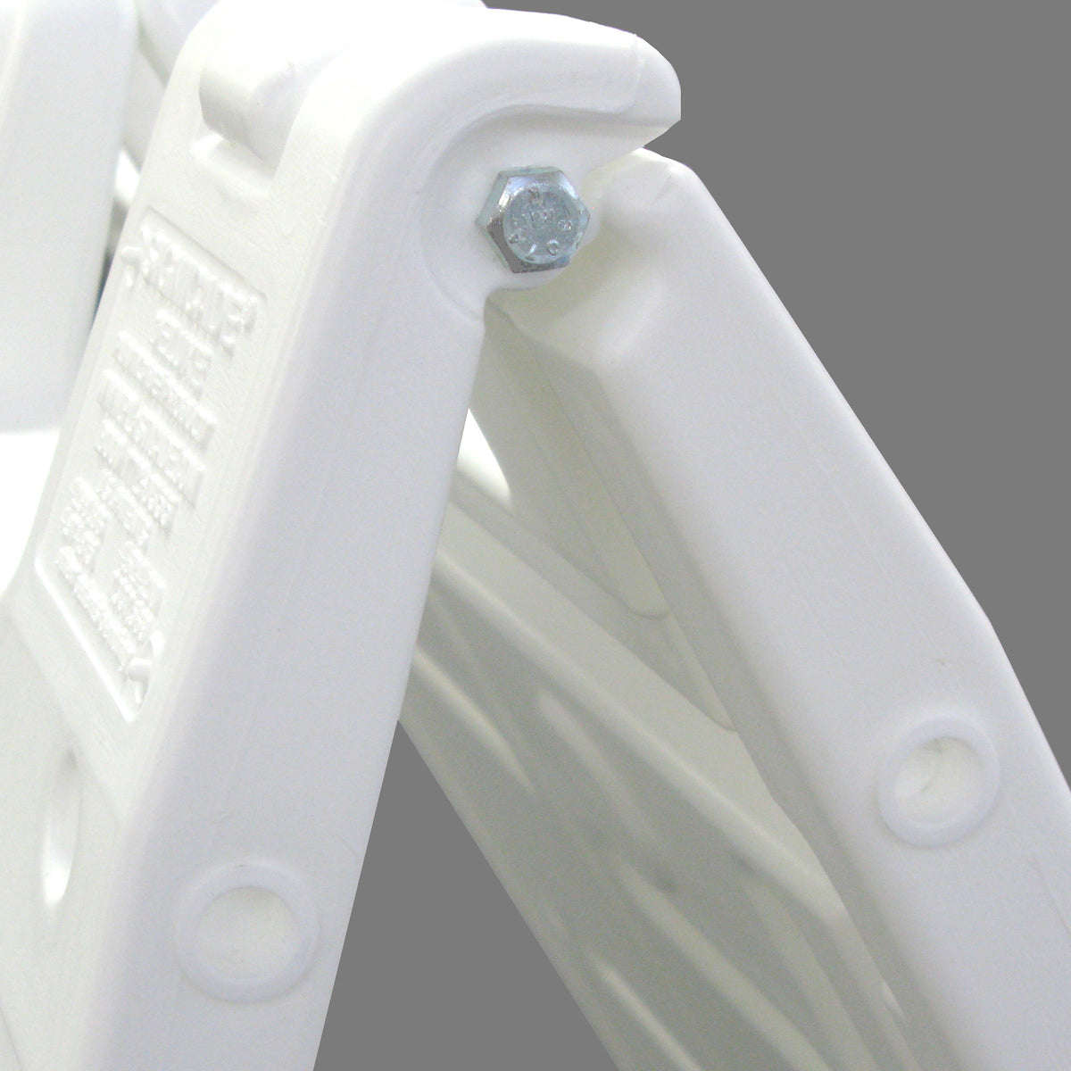 Plasticade Deluxe Signicade Portable Folding Double Sided Sign Stand, White