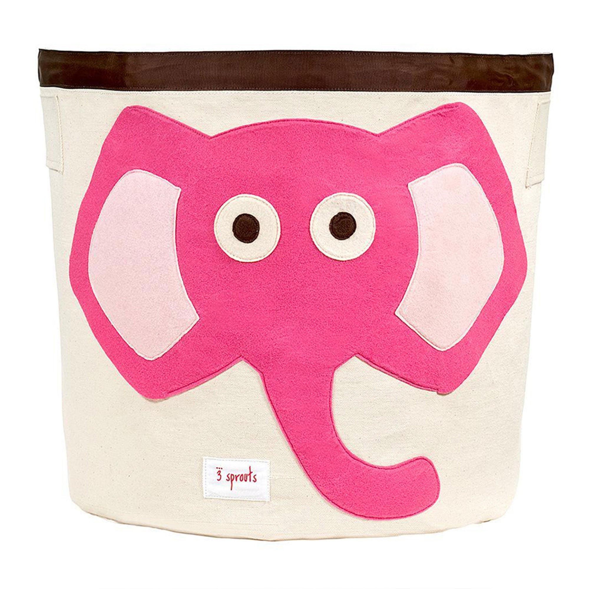 3 Sprouts Canvas Storage Bin Laundry & Basket for Baby & Kids, Deer & Elephant