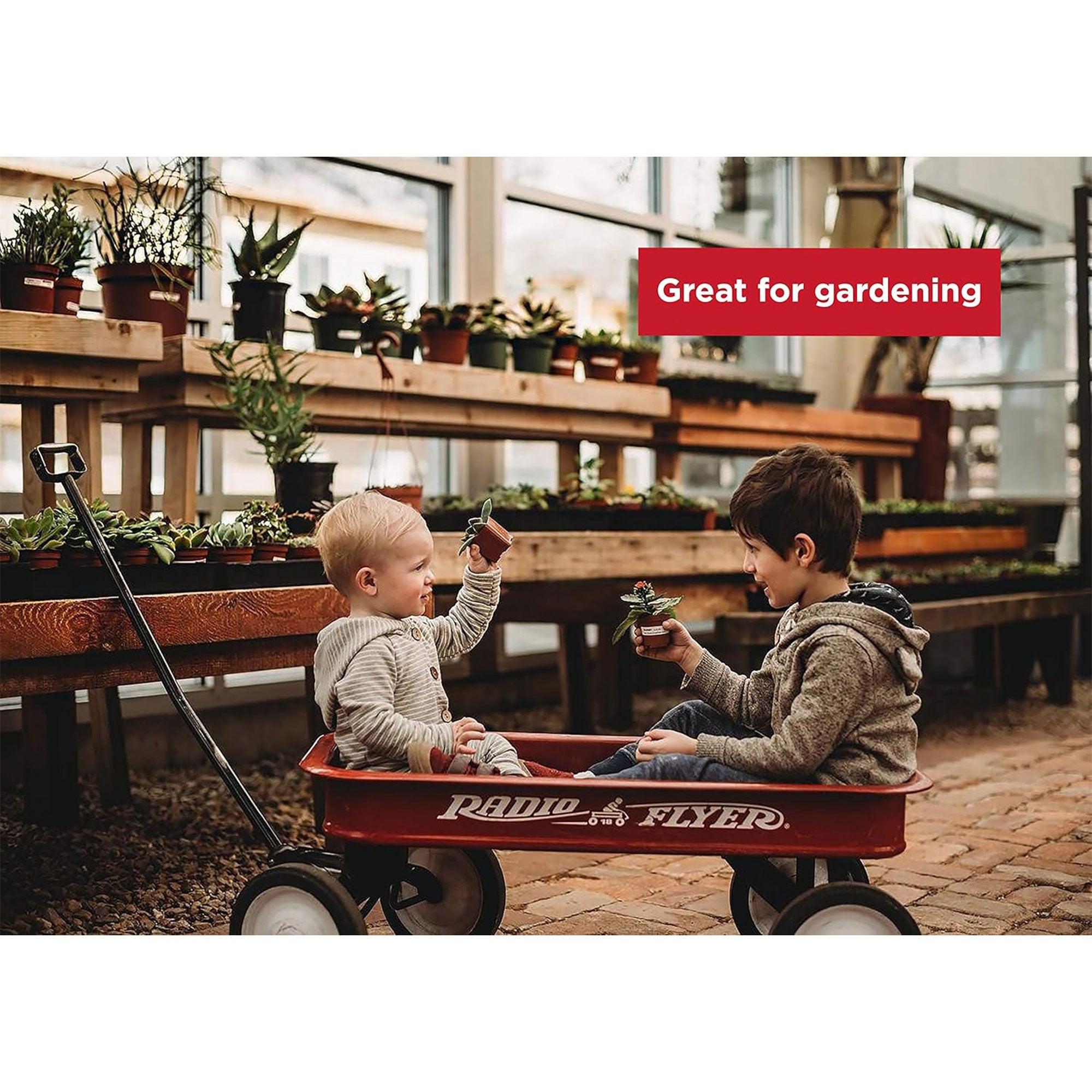 Radio Flyer 10 Inch Steel Wheels Classic Design Kids Red Wagon(Open Box)(2 Pack) - VMInnovations