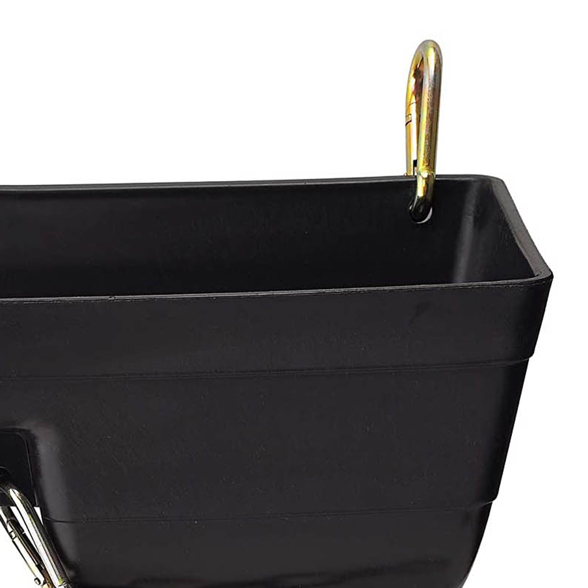 Little Giant 9 Quart Heavy Duty Feed Trough Bucket Fence Feeder, Black (Used) - VMInnovations
