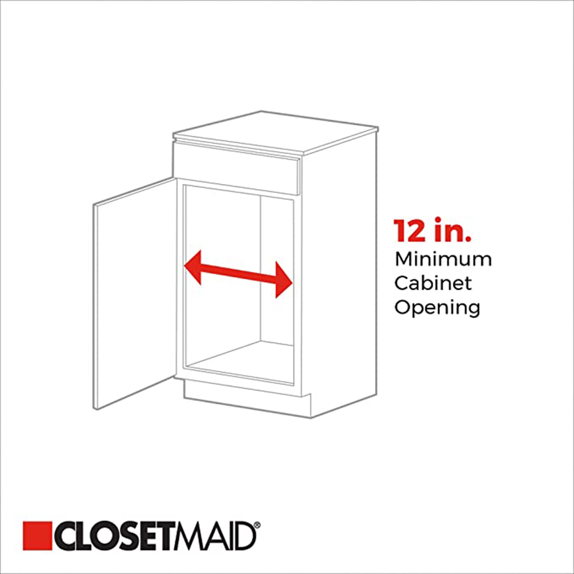 ClosetMaid Premium 24 Quart Cabinet Pull Out Trash Bin, Platinum (Open Box) - VMInnovations