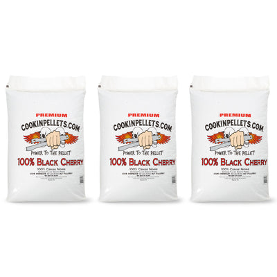 CookinPellets 40 Pound Black Cherry Grill Smoker Hardwood Wood Pellets (3 Pack)