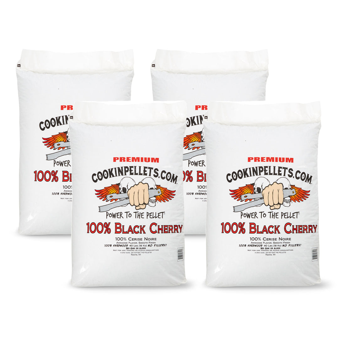 CookinPellets Black Cherry Smoker Hardwood Wood Pellets, 40 Pound Bag (4 Pack) - VMInnovations