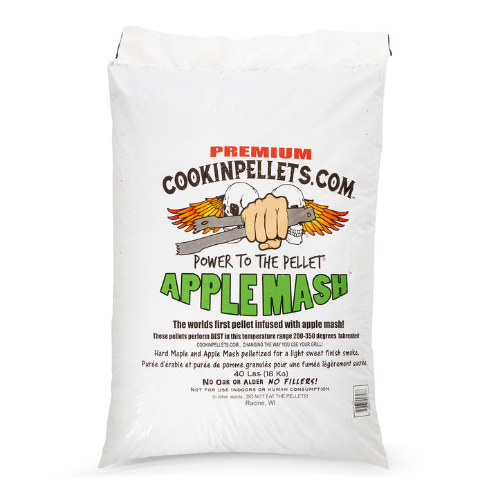 CookinPellets 40 Pound Bag Apple Mash Hard Maple Smoker Wood Pellets, (3 Pack) - VMInnovations