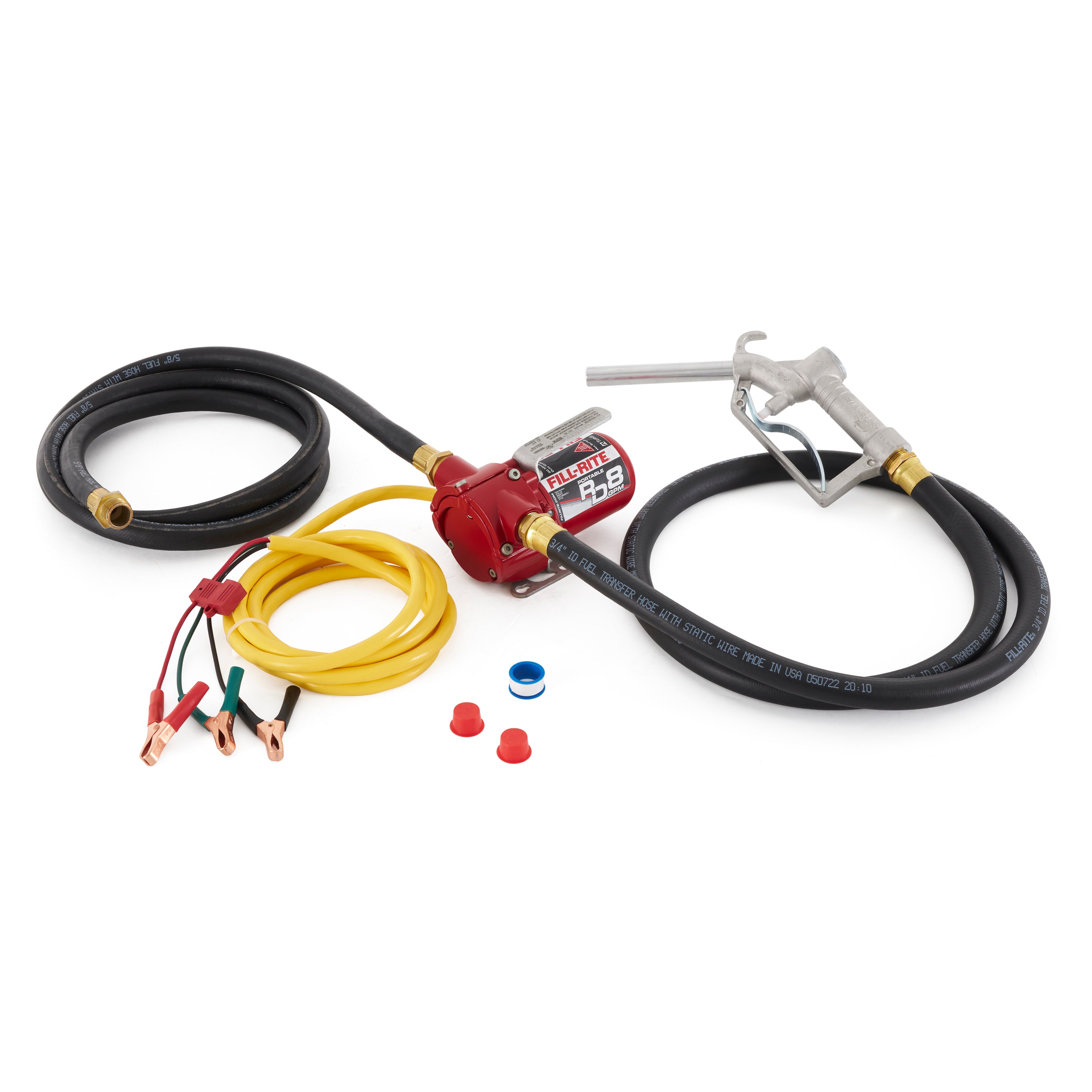Fill-Rite RD812NH 12V DC 8 GPM Portable Fuel Transfer Pump with Hose & Nozzle