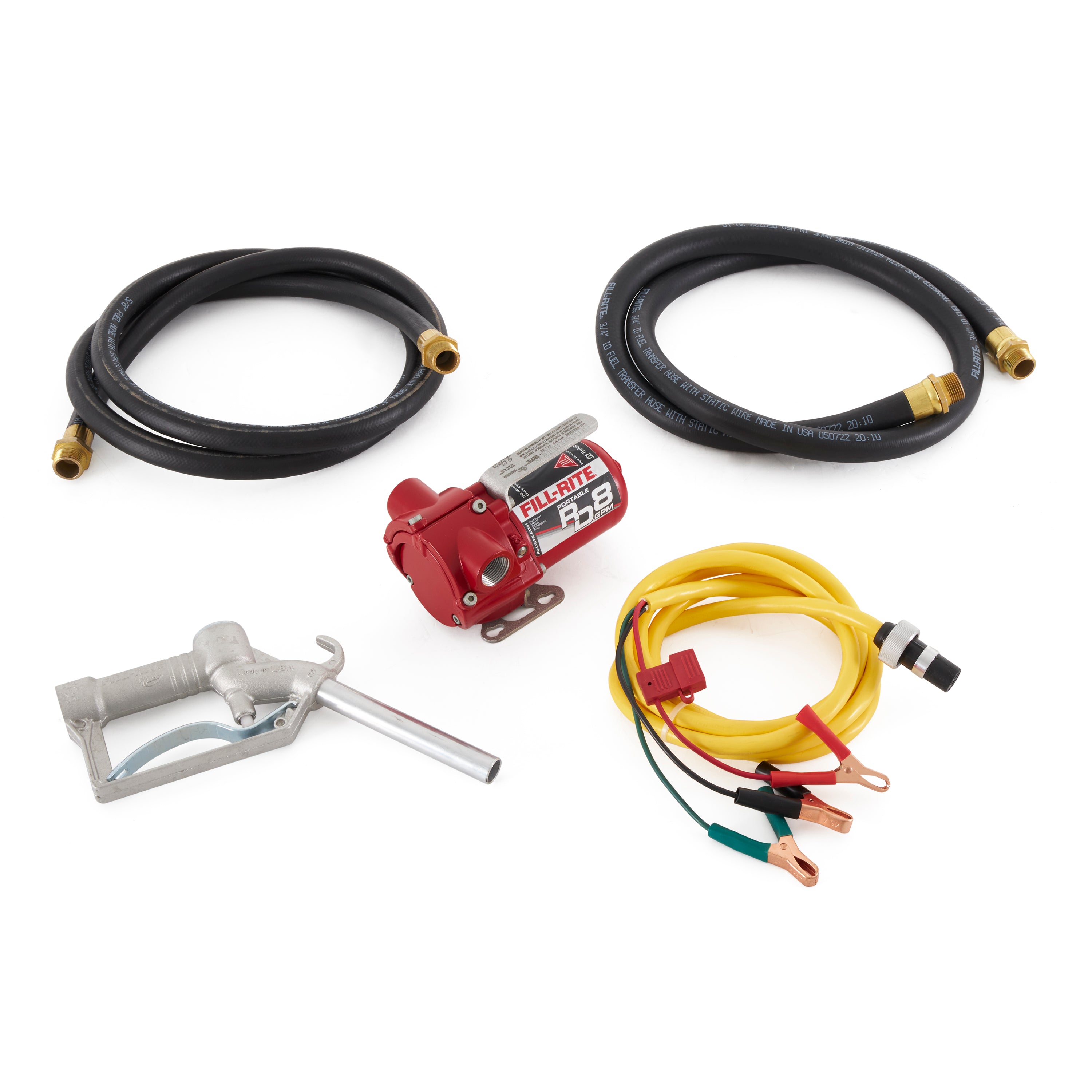 Fill-Rite RD812NH 12V DC 8 GPM Portable Fuel Transfer Pump with Hose & Nozzle