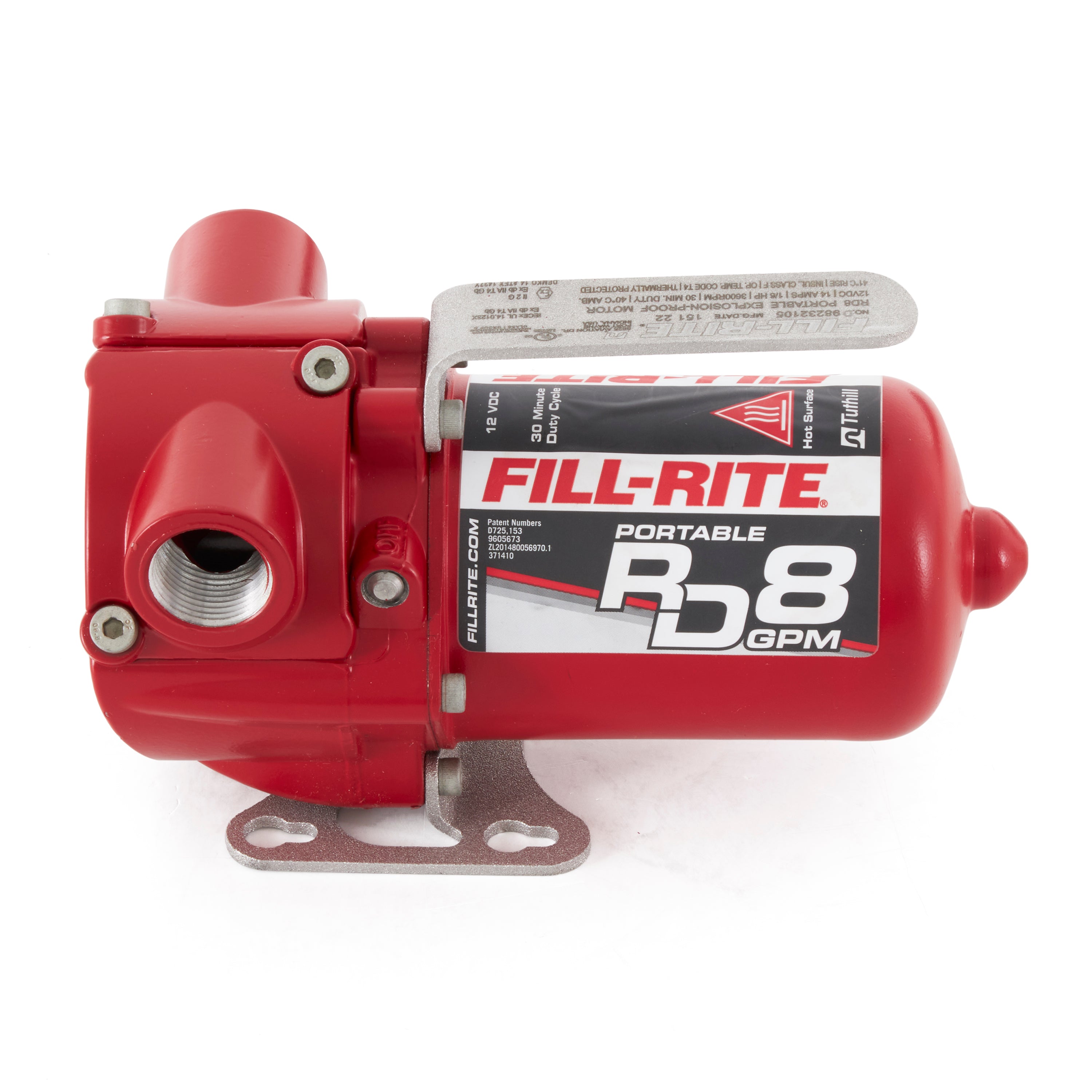 Fill-Rite RD812NH 12V DC 8 GPM Portable Fuel Transfer Pump with Hose & Nozzle
