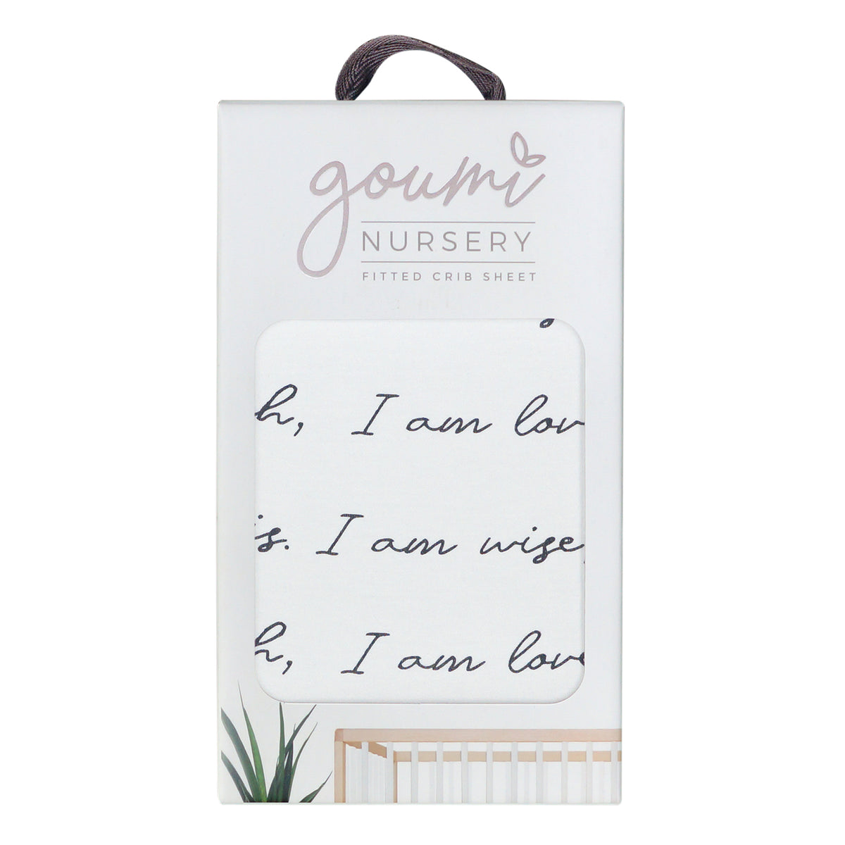 Goumikids Organic Bamboo Cotton Fitted Baby Crib Sheet, You Are Loved & Midnight - VMInnovations