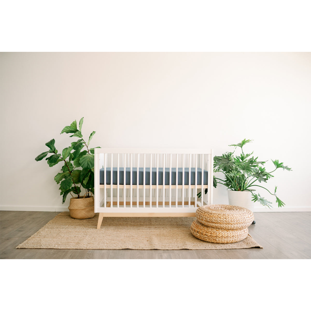 Goumikids Soft Organic Bamboo Cotton Standard Fitted Baby Crib Sheet, Midnight - VMInnovations