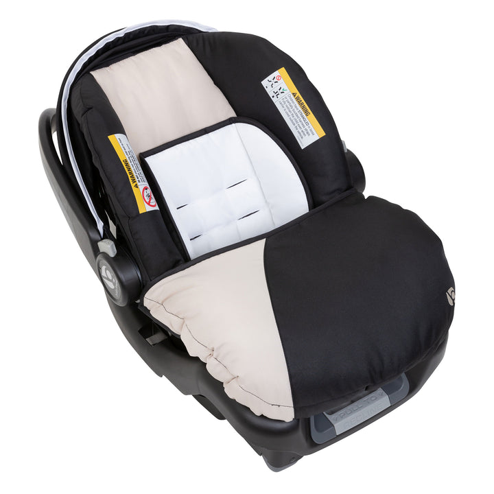 Baby Trend Ally Newborn Baby Infant Car Seat Travel System with Cover, Khaki - VMInnovations