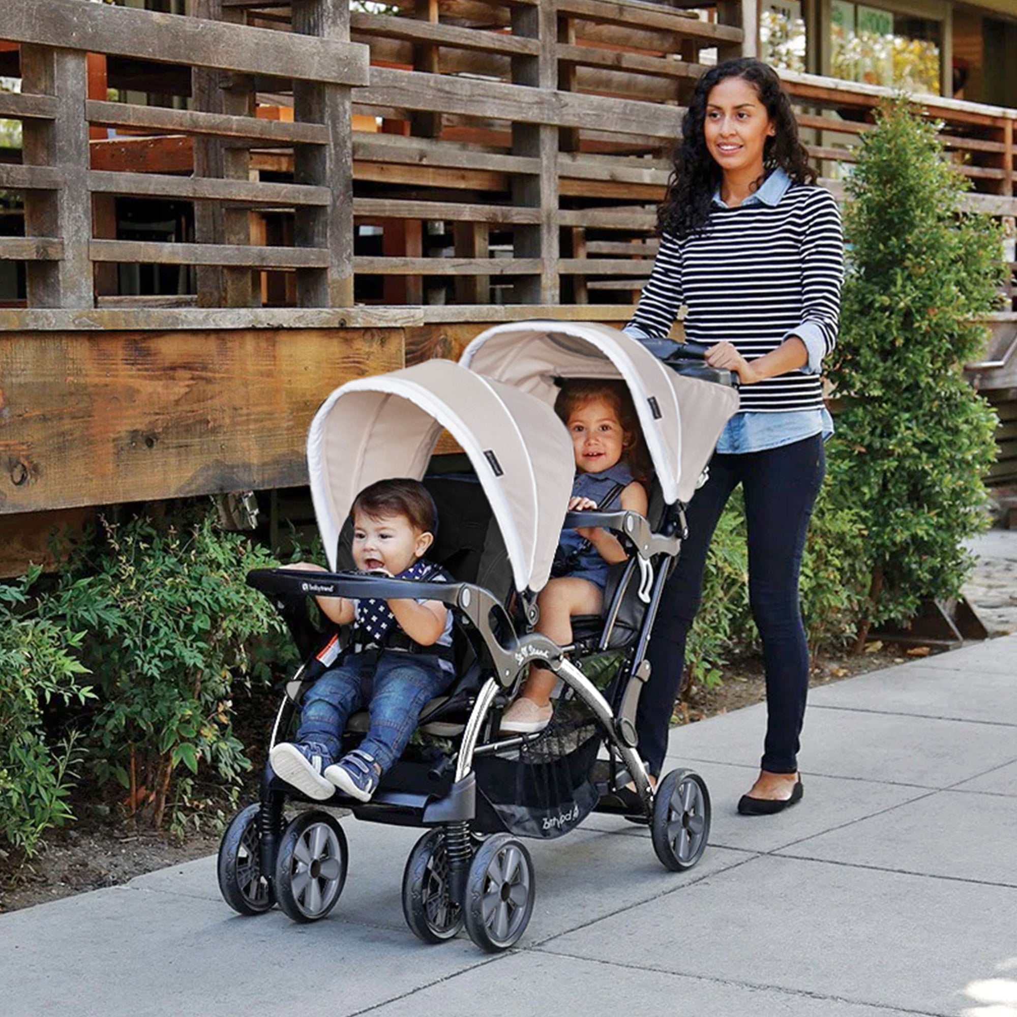 Baby Trend Sit N Stand Travel Compact Toddler Baby Double Stroller, (For Parts)