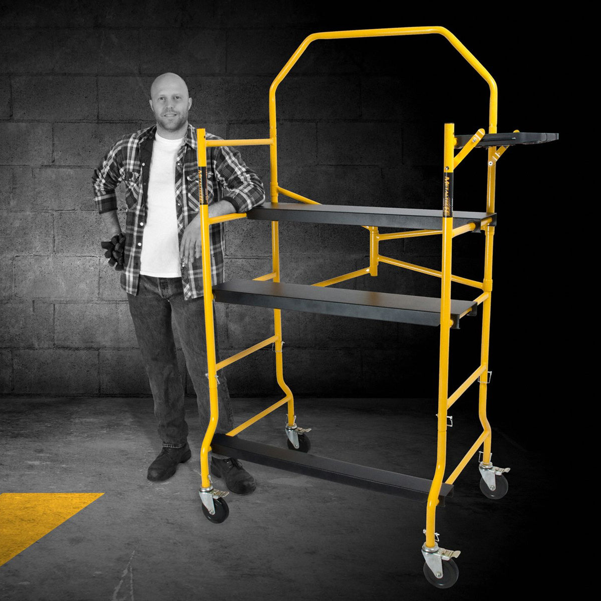 MetalTech 5' High Portable Jobsite Scaffolding with Locking Wheels (For Parts)