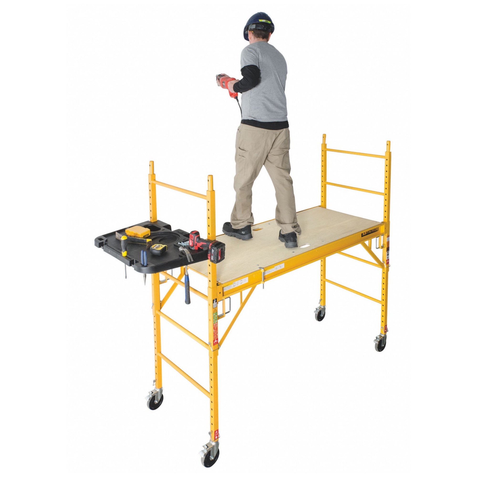 MetalTech 6ft Jobsite Series Baker Scaffolding with Locking Wheels (Used) - VMInnovations