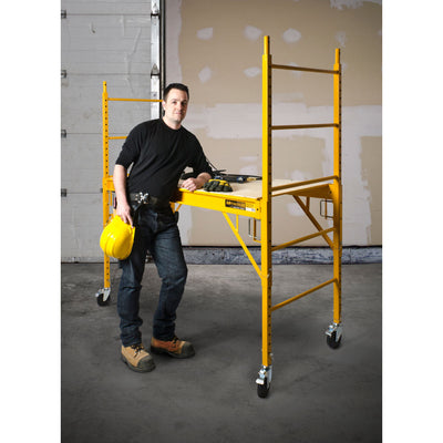 MetalTech 6 Foot Portable Jobsite Scaffolding with Locking Wheels (For Parts)