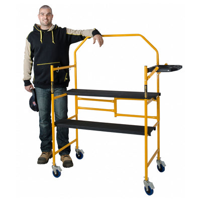 MetalTech Portable Jobsite Series Mobile Scaffolding with Locking Wheels (Used)