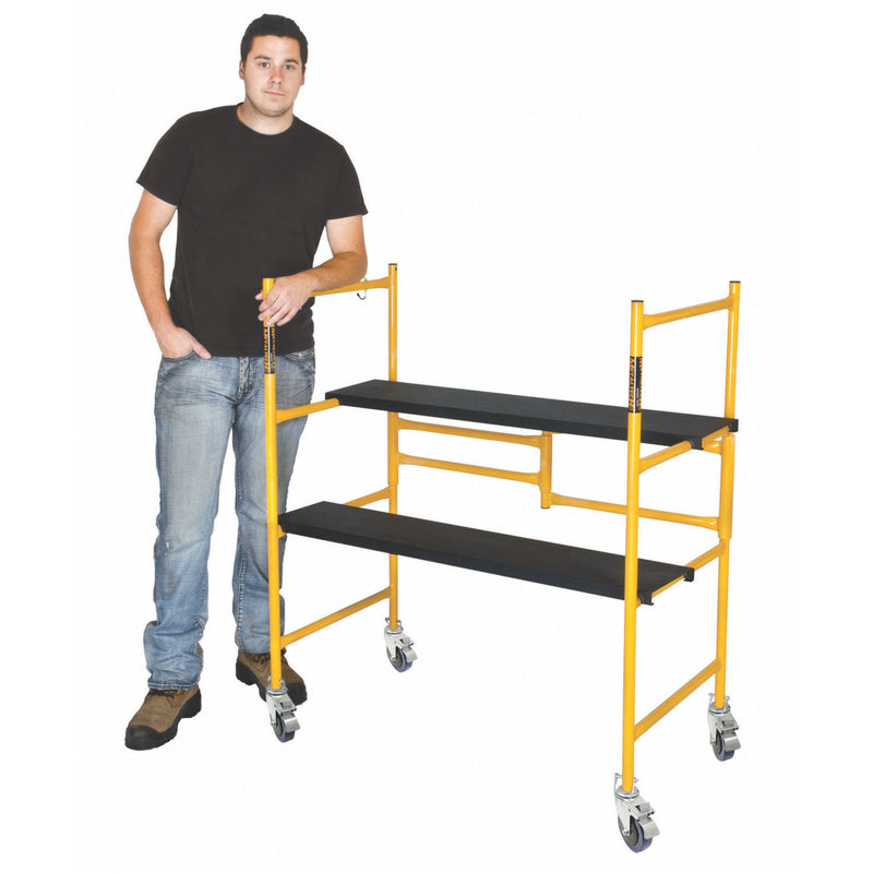 MetalTech 4 Foot Basic Mini Mobile Scaffolding with Locking Wheels (For Parts)
