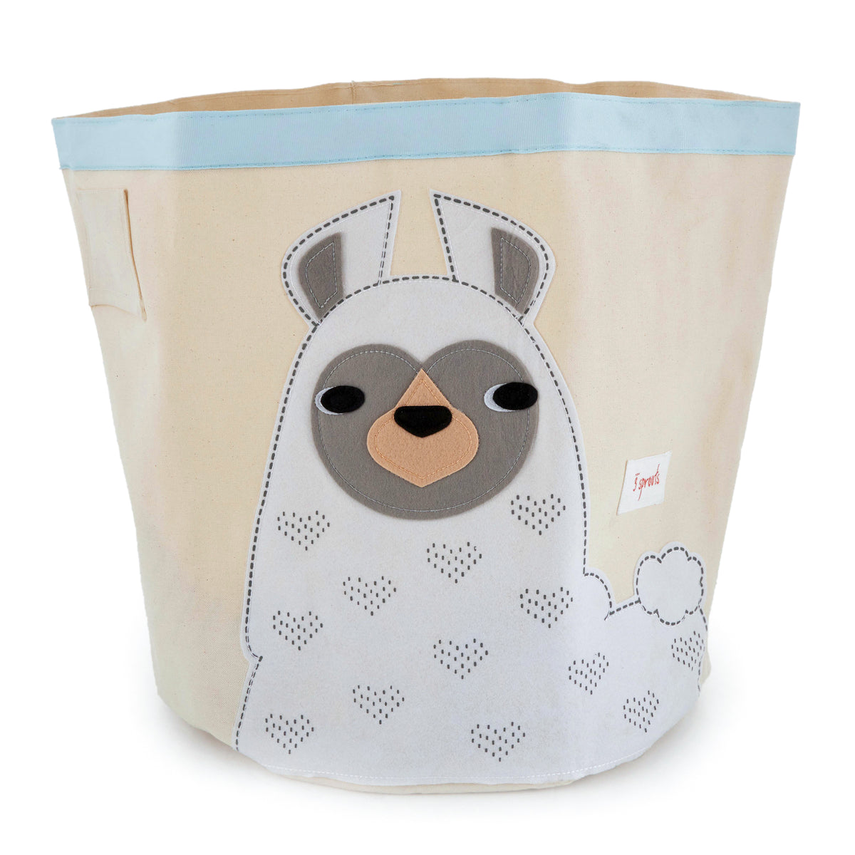 3 Sprouts Cute Canvas Storage Bin Laundry/Toy Basket Kids, Llama (Used)