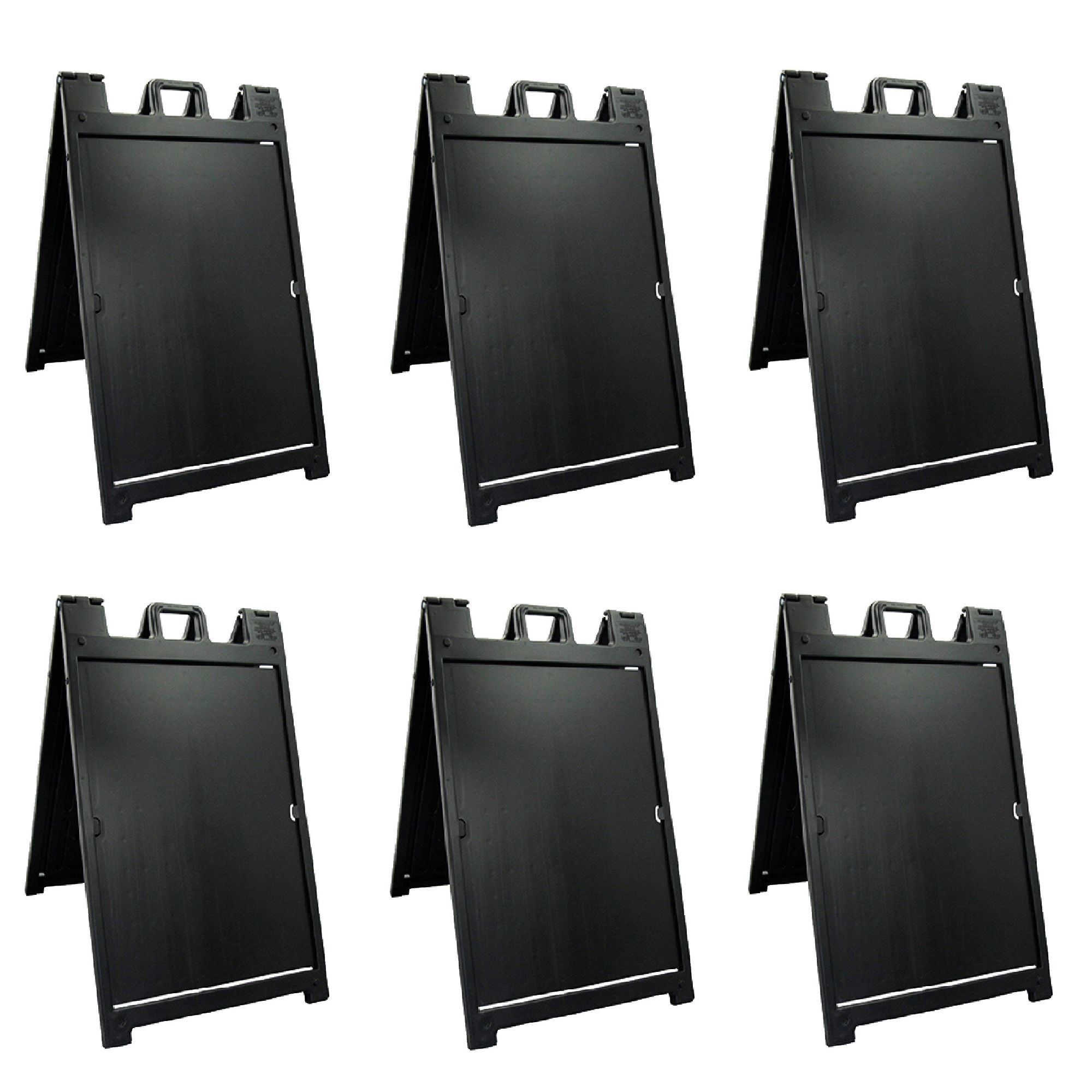 Plasticade Deluxe Signicade Portable Folding Double Sided Sign Stand (6 Pack)