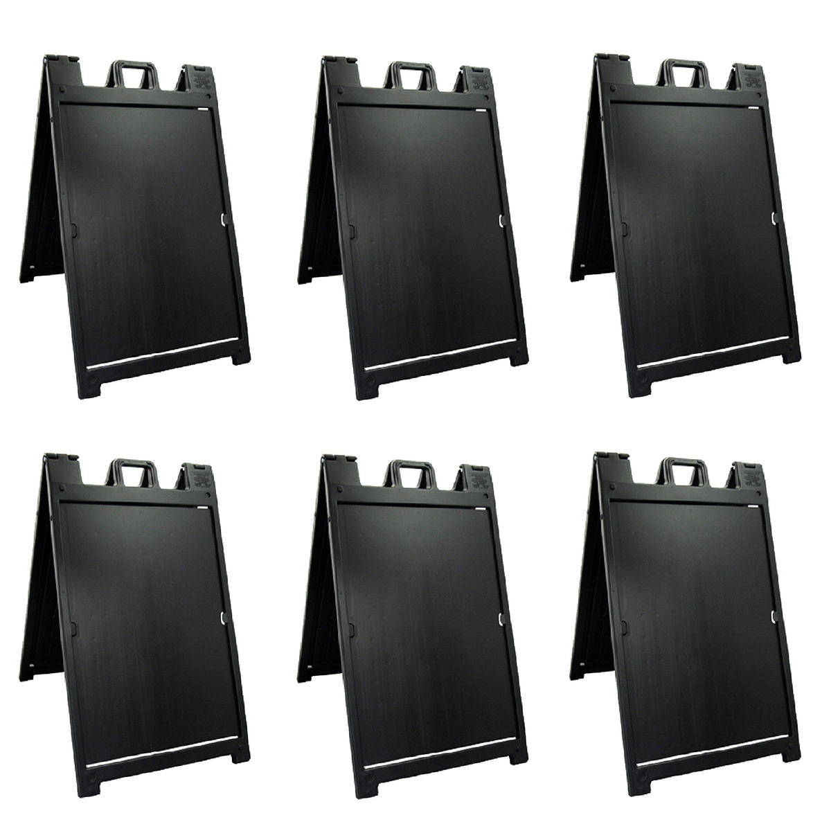 Plasticade Deluxe Signicade Portable Folding Double Sided Sign Stand (6 Pack)