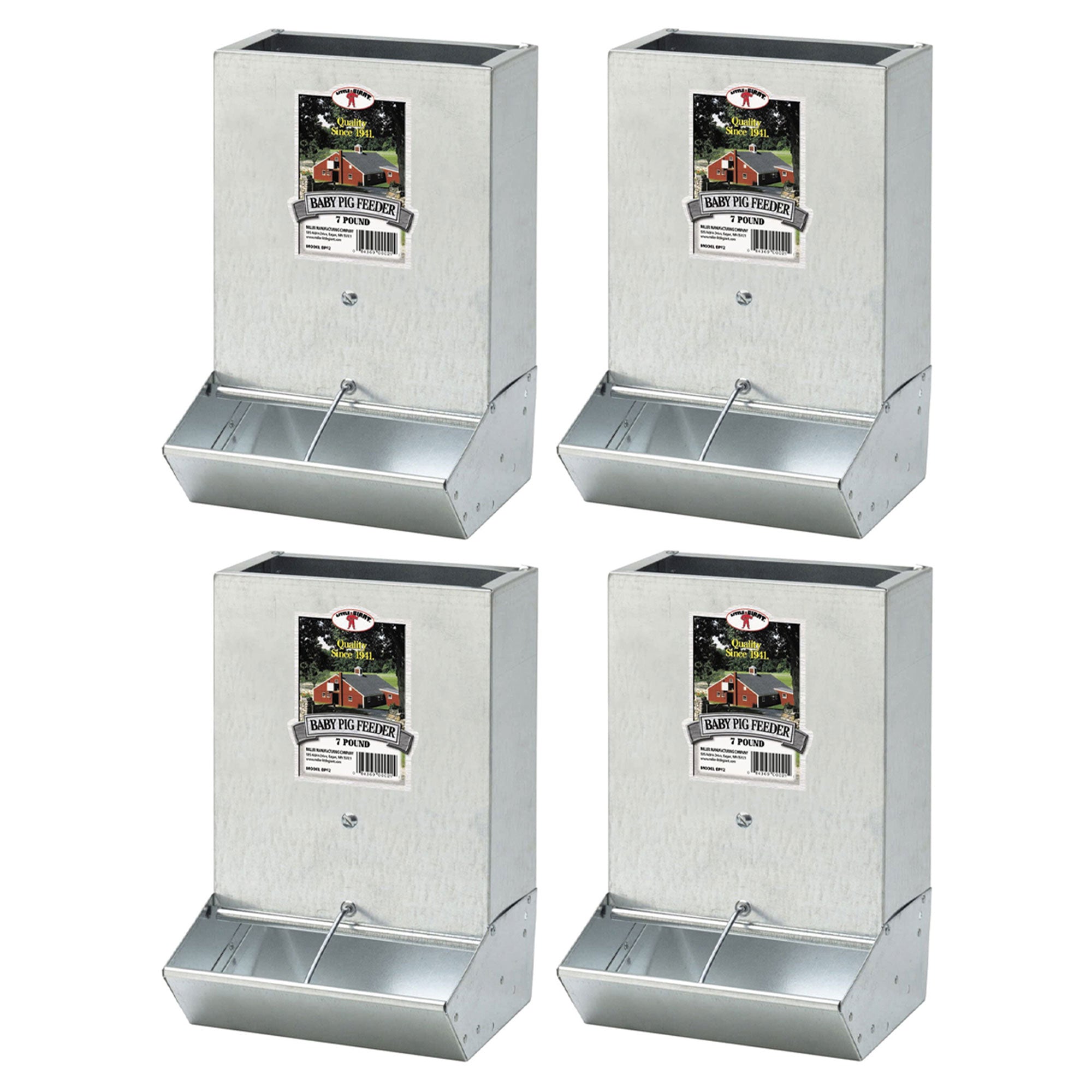 Little Giant BPF2 Mountable 2 Hole Baby Piglet Trough Feeder, 7 Pound (4 Pack) - VMInnovations