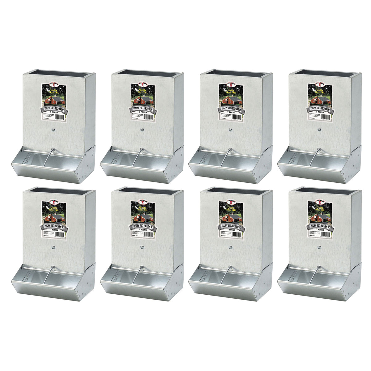 Little Giant BPF2 Mountable 2 Hole Baby Piglet Trough Feeder, 7 Pound (8 Pack)