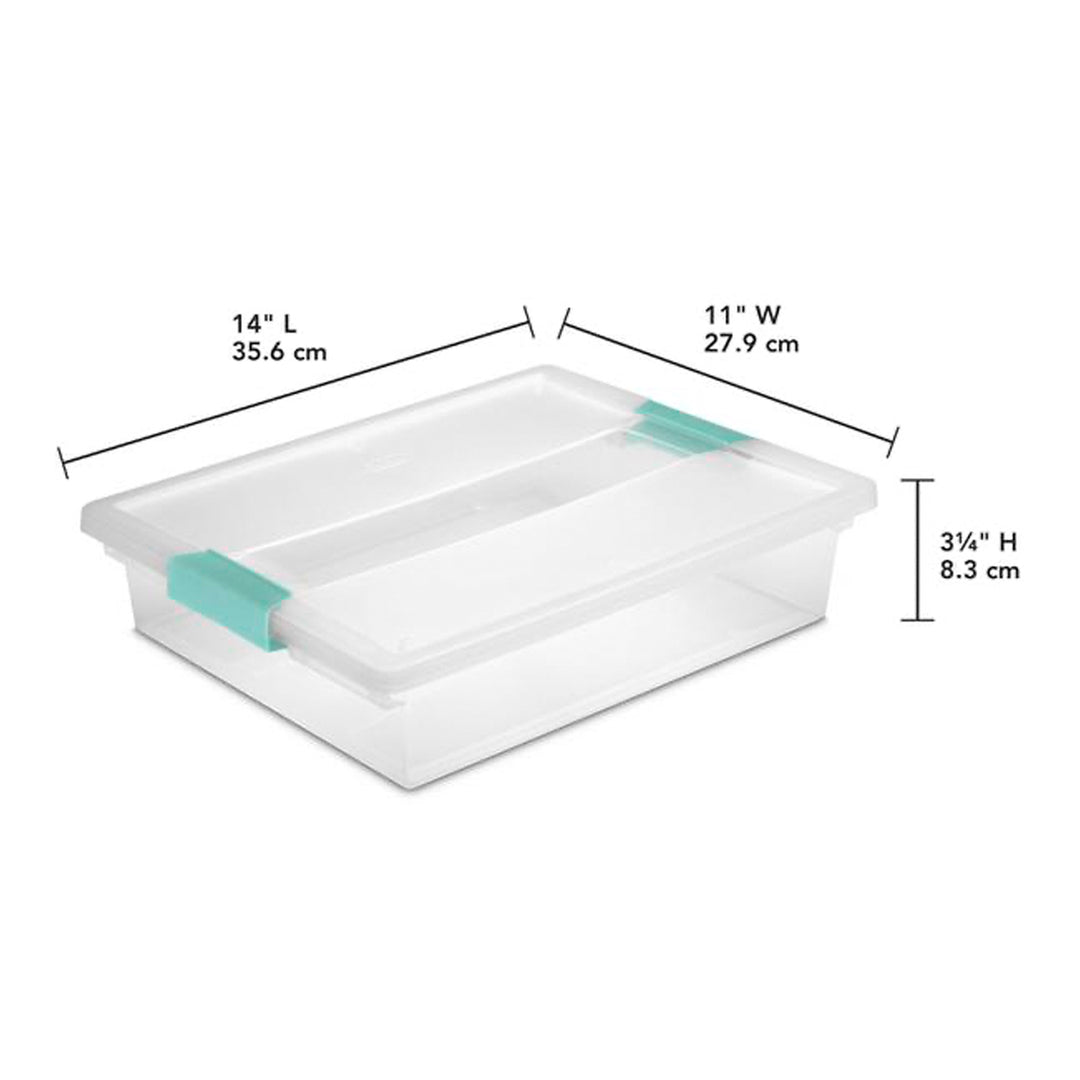 Sterilite Plastic Large Clip Bin Clear, 6 Pack & Mini Clip Storage Box, 6 Pack - VMInnovations