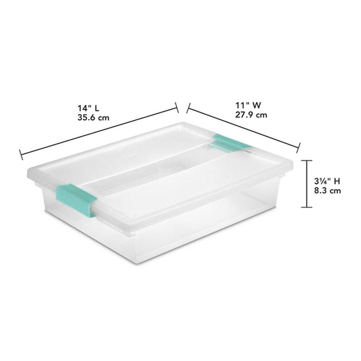 Sterilite Plastic Large Clip Bin Clear, 6 Pack & Mini Clip Storage Box, 6 Pack - VMInnovations