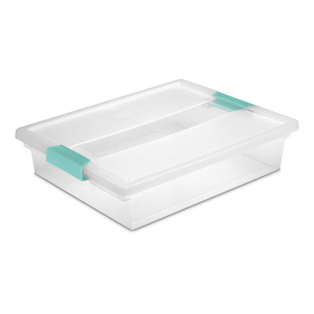 Sterilite Plastic Large Clip Bin Clear, 6 Pack & Mini Clip Storage Box, 6 Pack - VMInnovations
