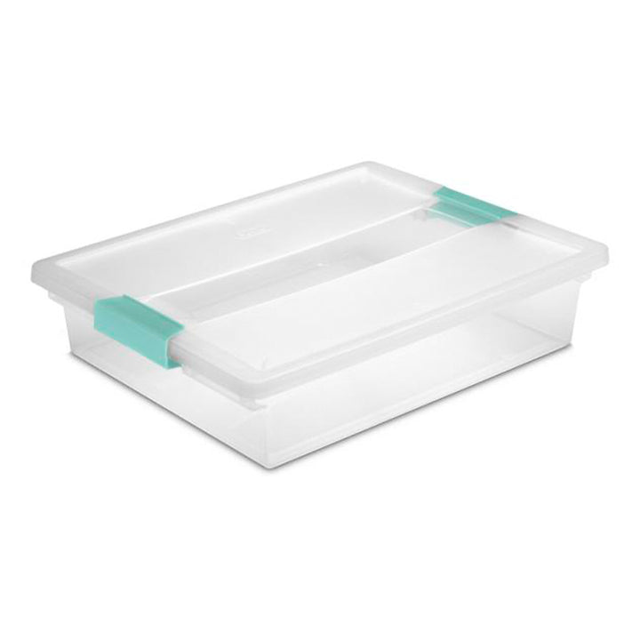 Sterilite Plastic Large Clip Bin Clear, 6 Pack & Mini Clip Storage Box, 6 Pack - VMInnovations