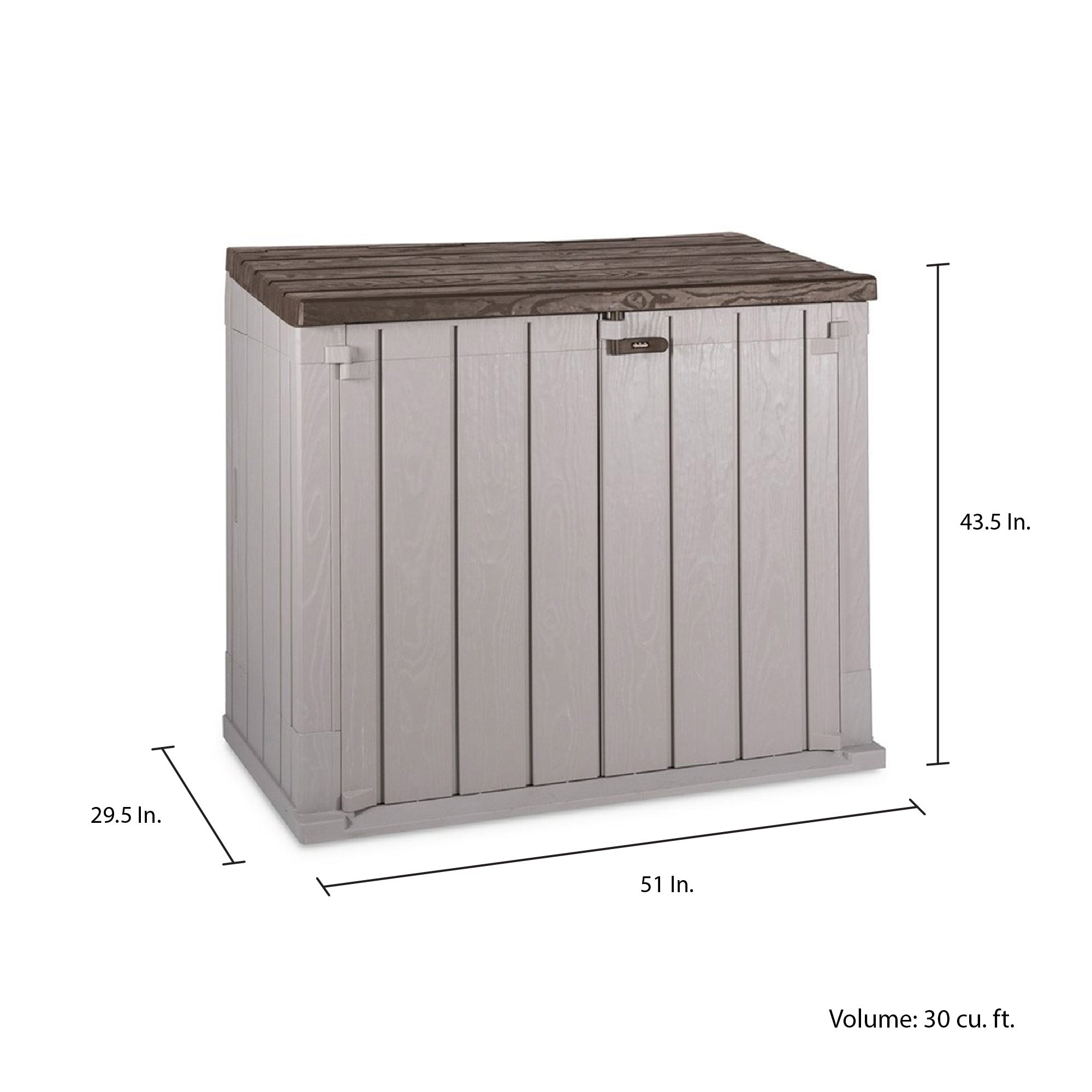 Toomax Stora Way All Weather Storage Shed Cabinet, Taupe Grey/Brown (For Parts) - VMInnovations