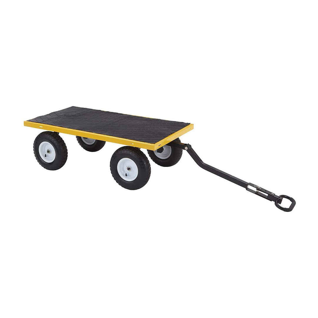Gorilla Carts Steel Utility Cart, 7 Cu Ft Garden Wagon w/Removable Sides, Yellow - VMInnovations