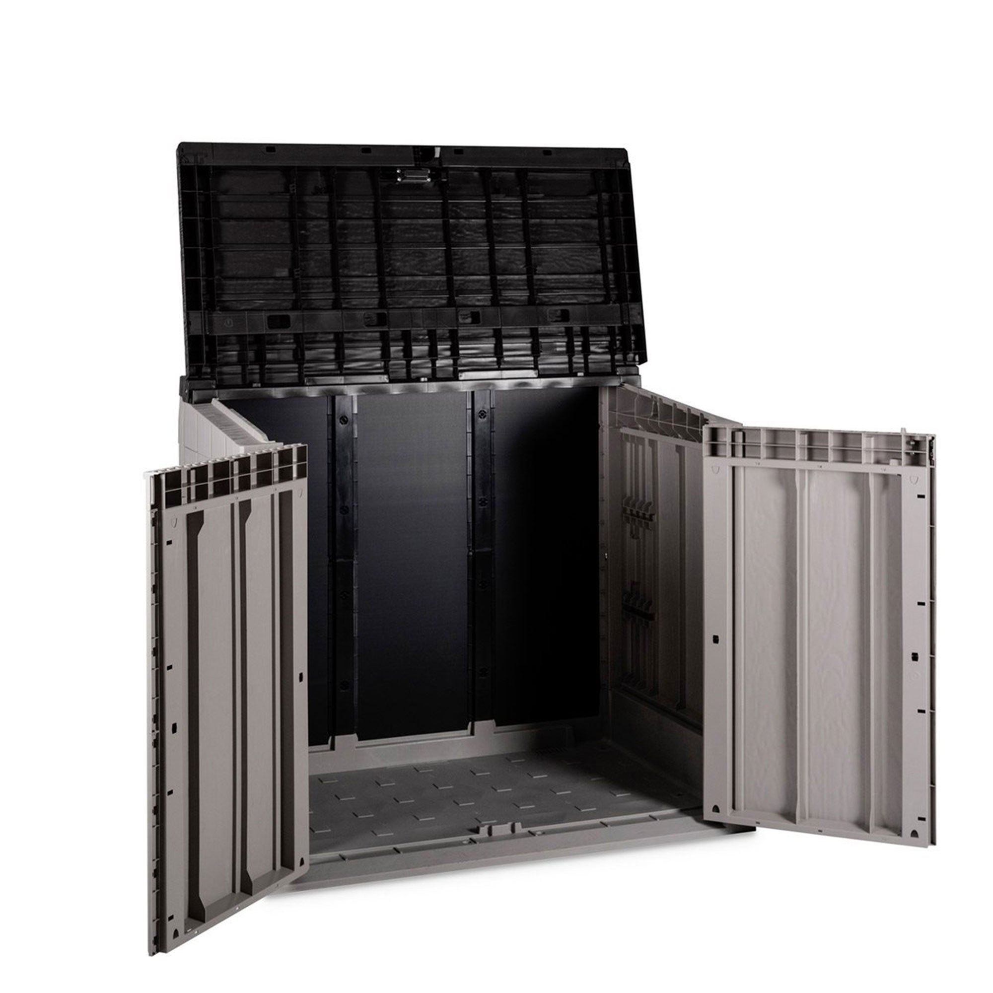 Toomax StoraWay Plus XL 44 Cu Ft Storage Shed, Taupe Grey/Anthracite (For Parts) - VMInnovations