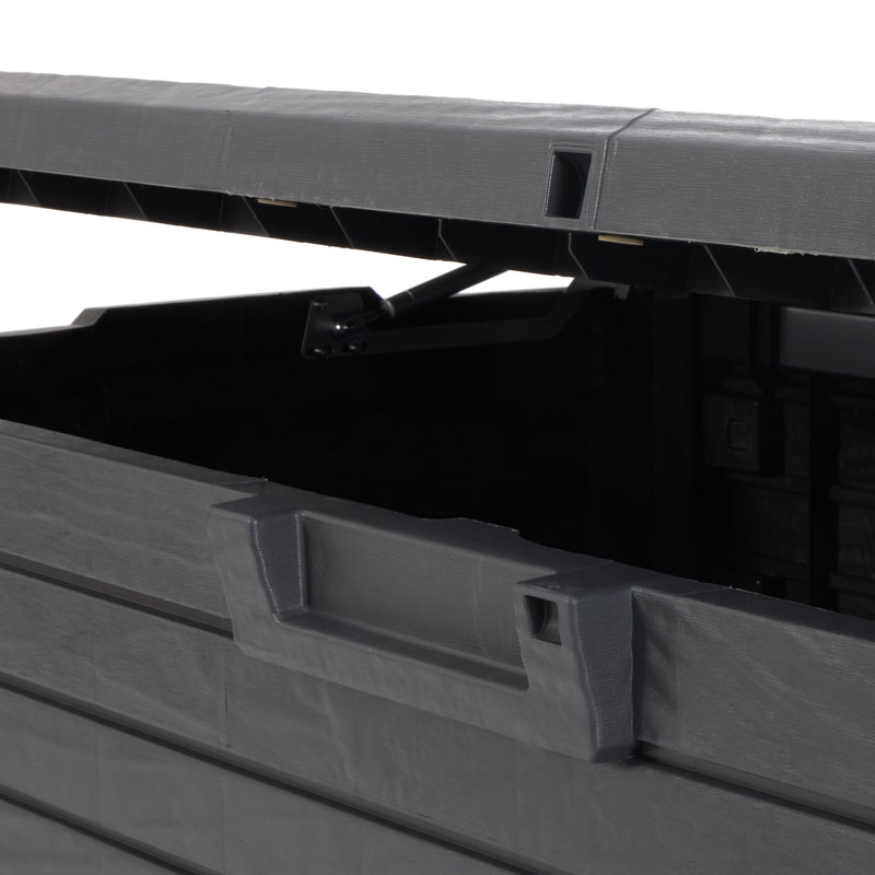 Toomax Florida Deck Patio Storage Box Bin Bench Waterproof, 145Gal (Anthracite)