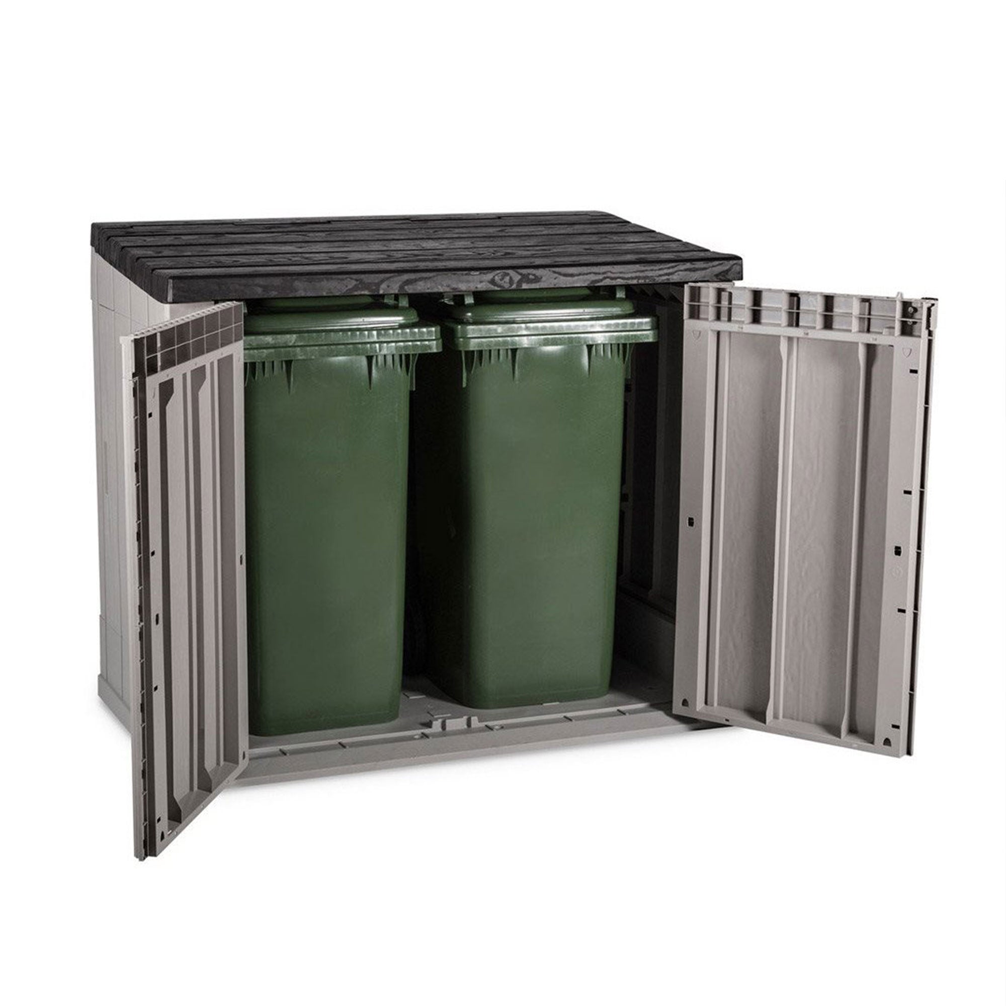 Toomax Stora Way Outdoor Storage Shed Cabinet, Taupe Grey/Anthracite (Open Box) - VMInnovations