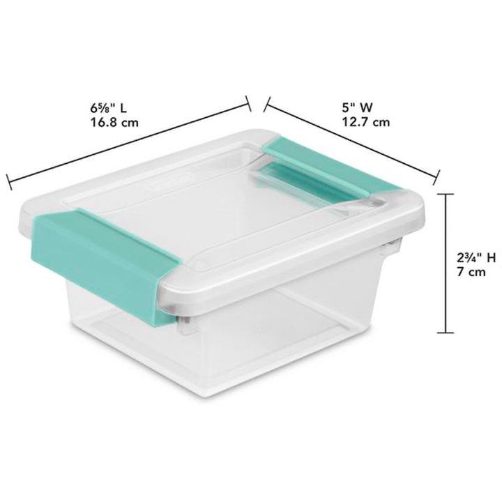 Sterilite Plastic Large Clip Bin Clear, 6 Pack & Mini Clip Storage Box, 6 Pack - VMInnovations