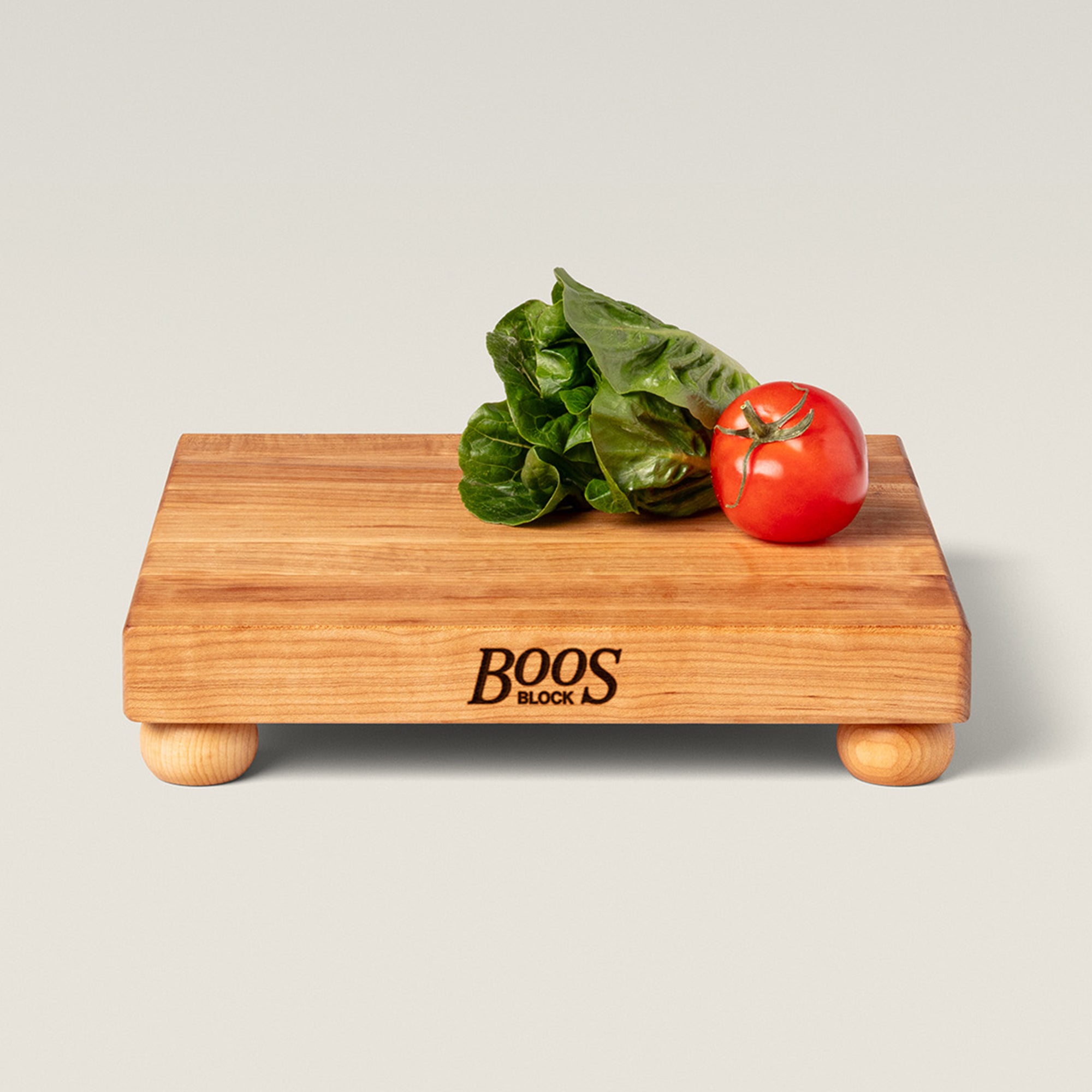 John Boos 12" Wide Flat Edge Grain Cutting Board with Feet, Maple Grain (Used) - VMInnovations