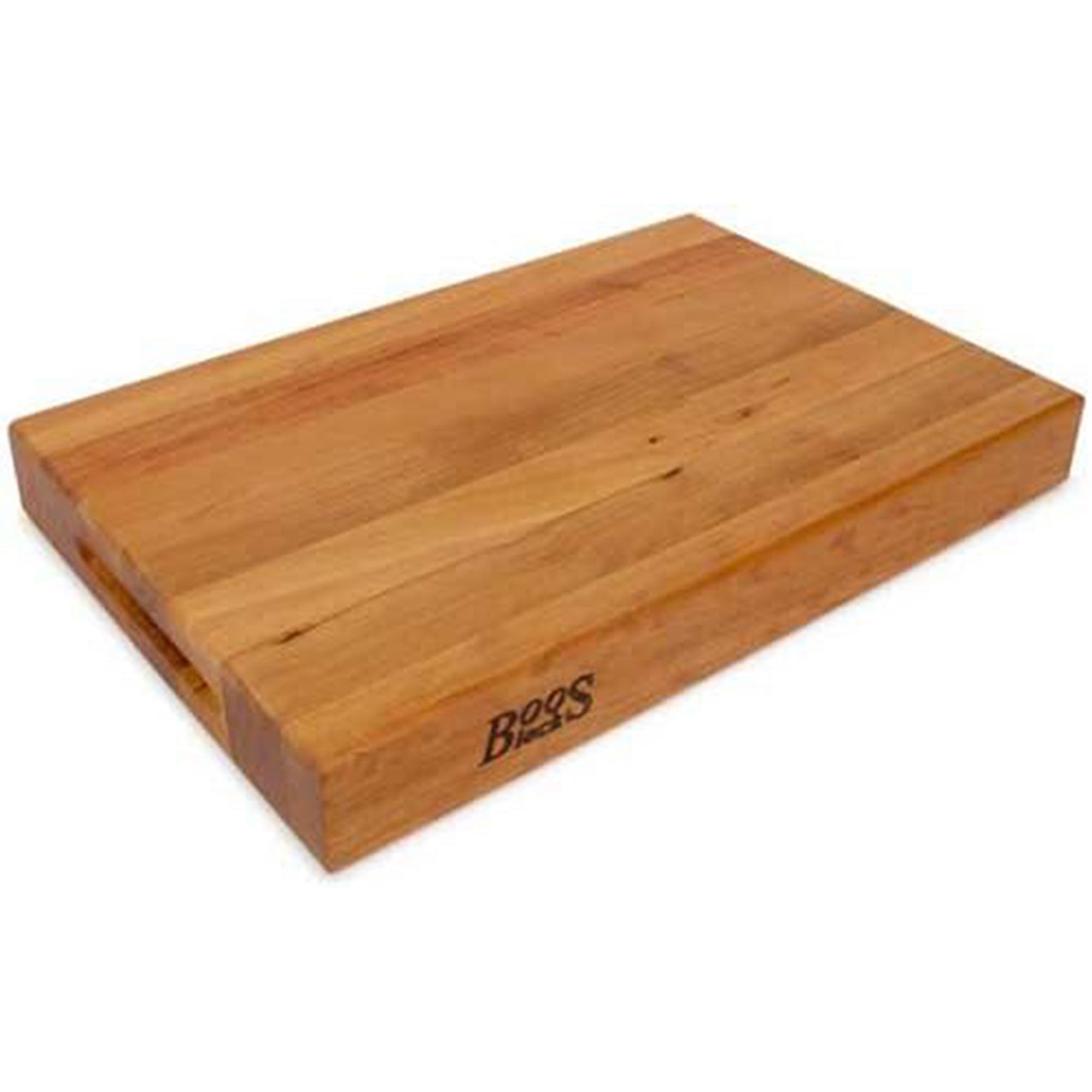 John Boos Cherry Wood End Grain Cutting Board for Kitchen Prep,18" x 12" x 2.25" - VMInnovations