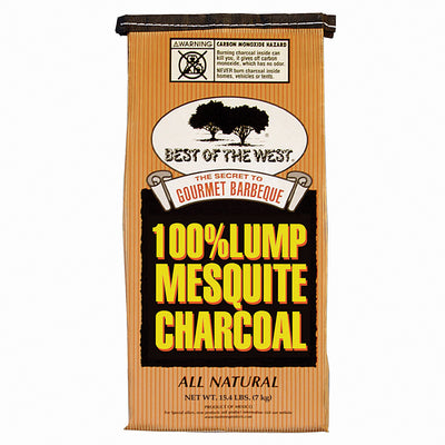 Best of the West Mesquite Lump Charcoal for Grilling 15.40-Pound Bag (3 Pack)