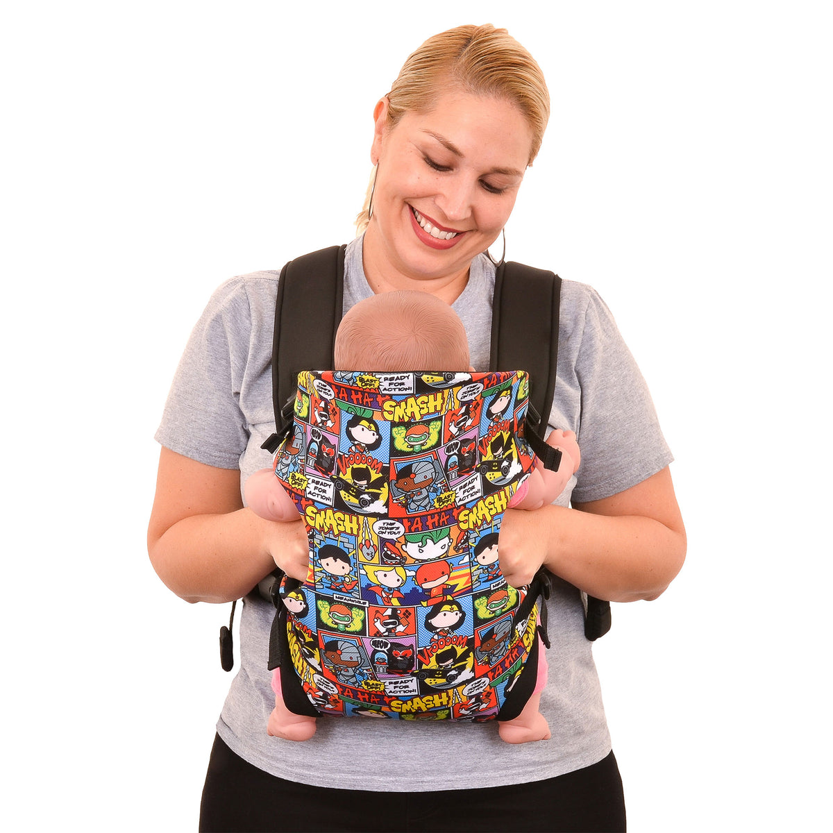 KidsEmbrace DC Comics Chibi Justice League 3 in 1 Baby Toddler Carrier Backpack - VMInnovations