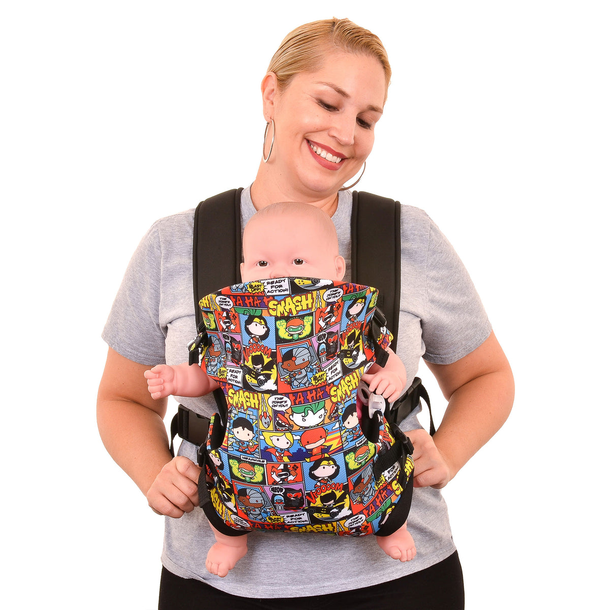 KidsEmbrace DC Comics Chibi Justice League 3 in 1 Baby Toddler Carrier Backpack - VMInnovations