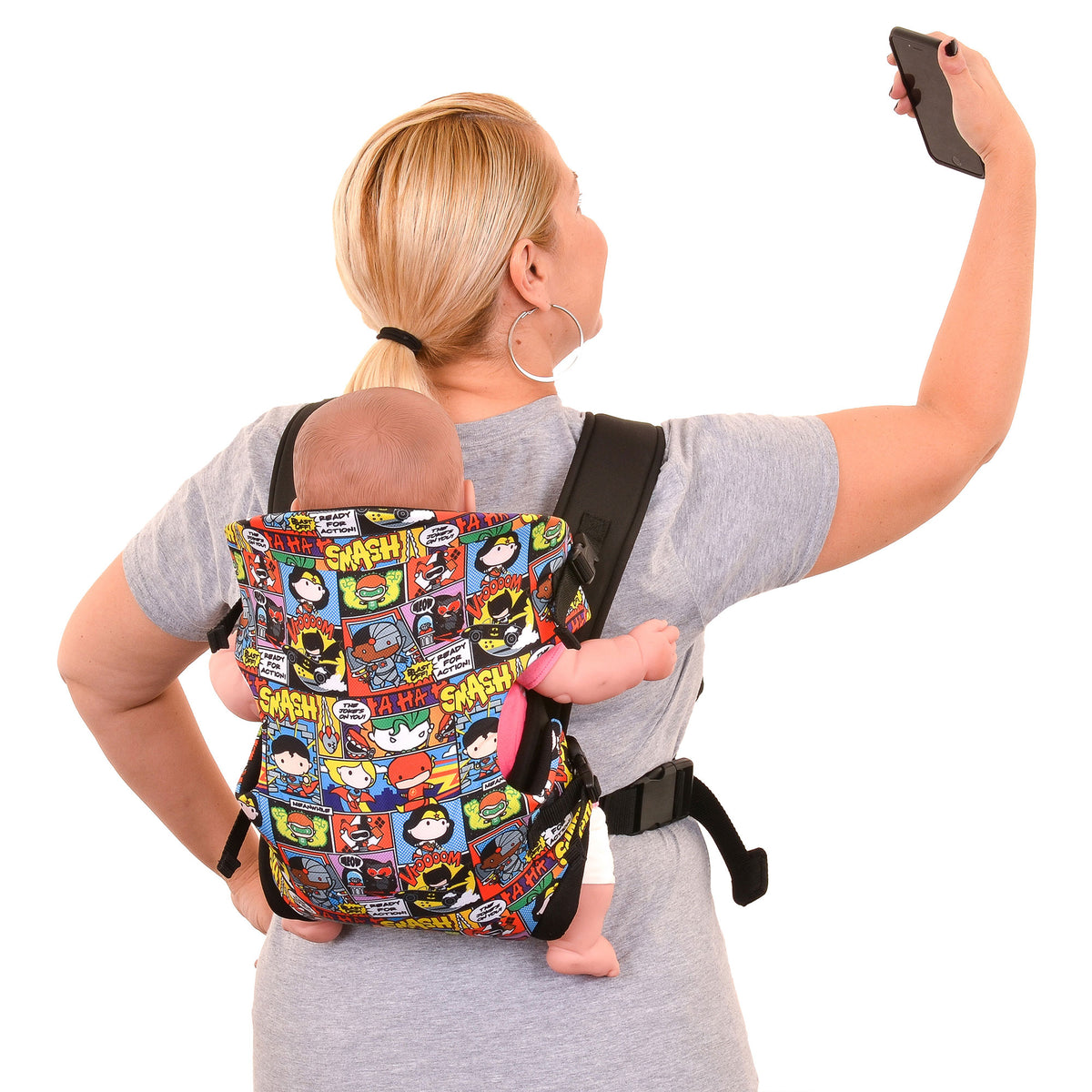 KidsEmbrace DC Comics Chibi Justice League 3 in 1 Baby Toddler Carrier Backpack - VMInnovations