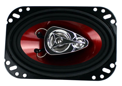 2 BOSS CH4630 4"x 6" 250W 3-Way Car Audio Coaxial Speakers Stereo Red 4 Ohm