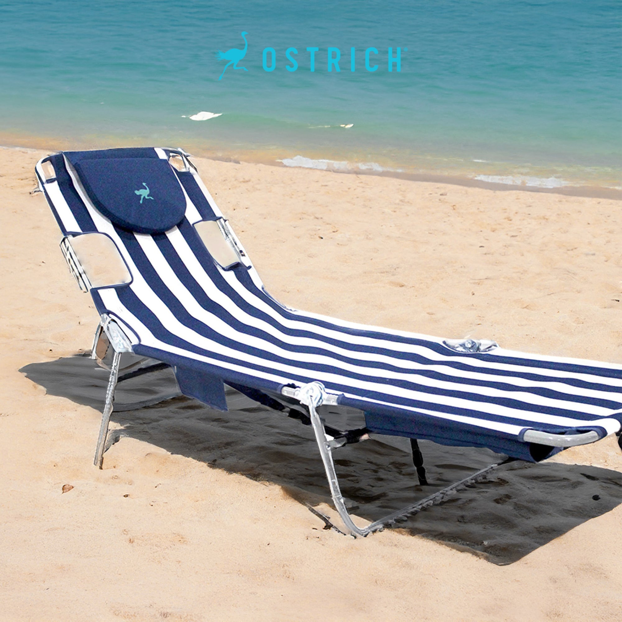 Ostrich Outdoor Folding Backpack Facedown Chaise Lounge Chair (For Parts)