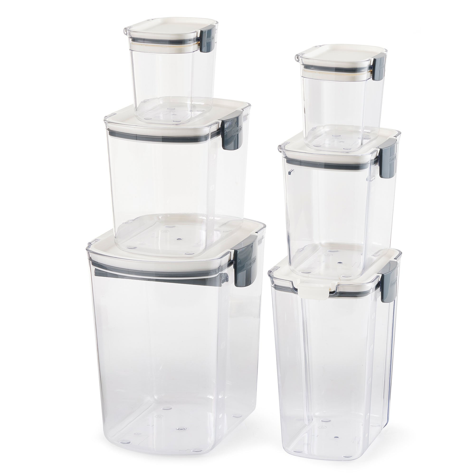 Progressive International Prepworks ProKeeper 6 Piece Food Storage Set, White (Refurbished)