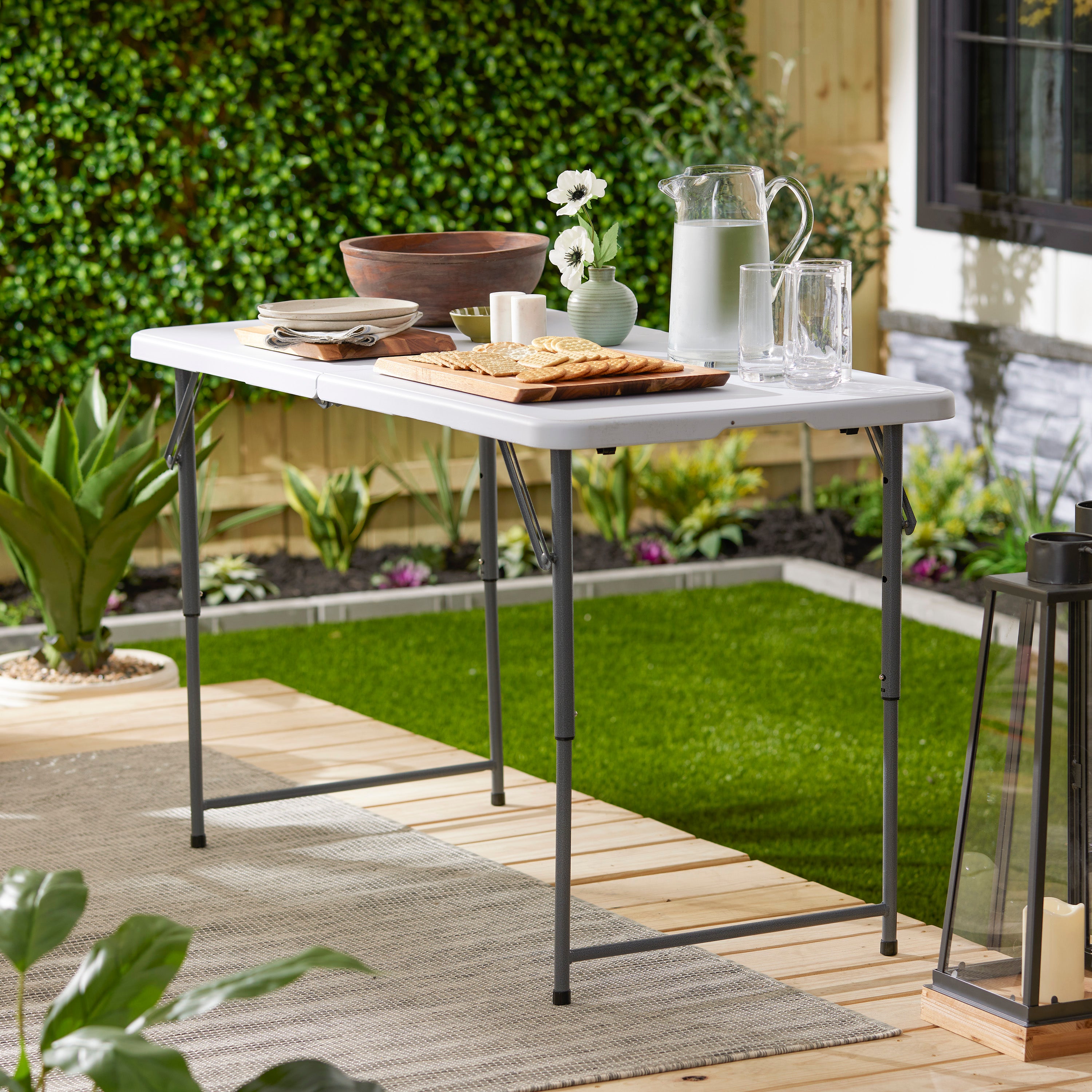 Plastic Development Group 48in Bi Fold Blow Molded Plastic Table (Open Box) - VMInnovations