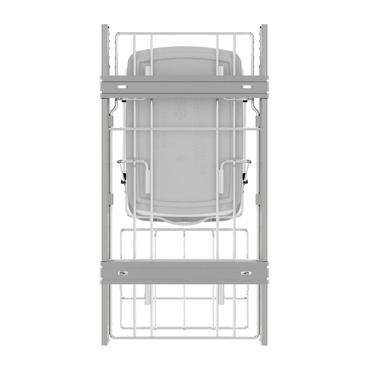Rev-A-Shelf Pullout Trash Can 35 qt. for Kitchen Cabinets, White, RV-12KD-11C S - VMInnovations