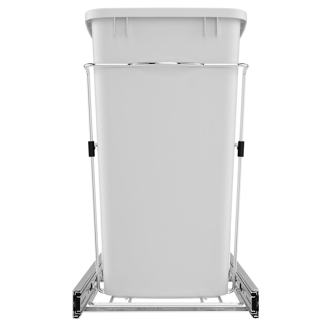 Rev-A-Shelf Pullout Trash Can 35 qt. for Kitchen Cabinets, White, RV-12KD-11C S - VMInnovations